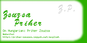 zsuzsa priher business card